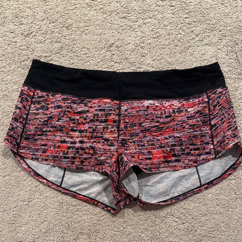 lululemon athletica Black and Pink Athletic Shorts